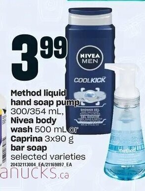 Loblaws Method liquid hand soap pump 300/354 mL offer