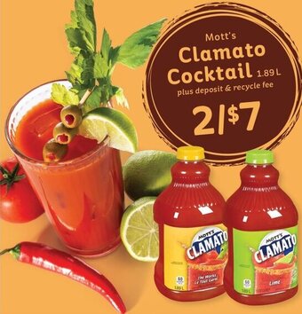 IGA Mott's Clamato Cocktail 1.89 L offer