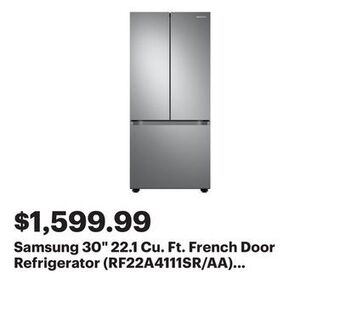 Best Buy Samsung 30 22.1 cu. ft. french door refrigerator (rf22a4111sr/aa) - stainless steel offer