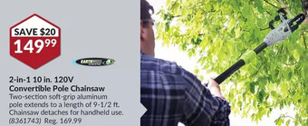 Princess Auto Earthwise 2-in-1 10 in. 120v convertible pole chainsaw offer
