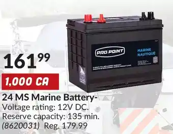 Princess Auto Pro.point 24 ms marine battery offer