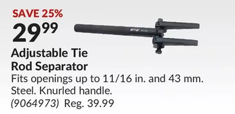 Princess Auto Adjustable tie rod separator offer