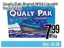 Nations Fresh Foods Qualy pak brand wild caught squid offer