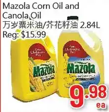 Hong Tai Supermarket Mazola corn oil and canola oil offer