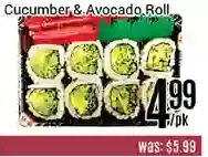 Nations Fresh Foods Cucumber & avocado roll offer