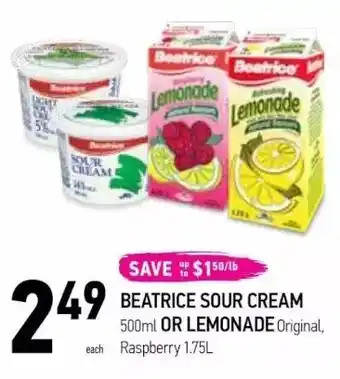 Coppa's Fresh Market Beatrice sour cream or lemonade offer