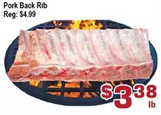 Top Food Supermarket Pork back rib offer