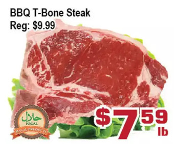 Top Food Supermarket Bbq t-bone steak offer