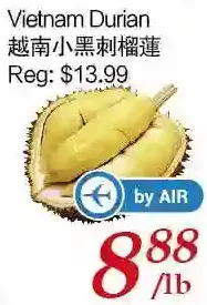 Tone Tai Supermarket Vietnam durian offer