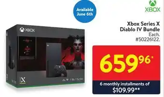 Walmart Xbox series x diablo iv bundle offer