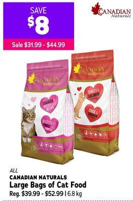 Ren’s Pets Depot All canadian naturals large bags of cat food offer