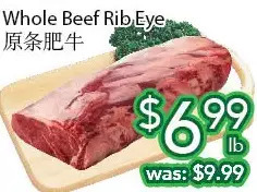 Ample Food Market Whole beef rib eye offer
