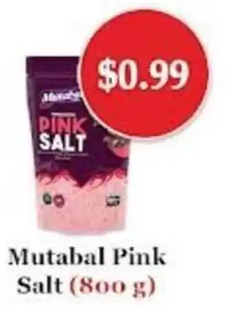 Atiya's Fresh Farm Mutabal Pink Salt (800 g) offer