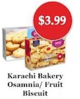 Atiya's Fresh Farm Karachi Bakery Osamnia/ Fruit Biscuit offer