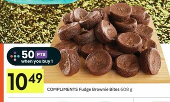 IGA COMPLIMENTS Fudge Brownie Bites 608 g offer