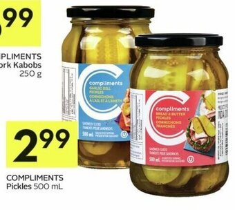 IGA COMPLIMENTS Pickles 500 mL offer
