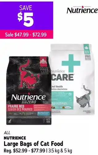 Ren’s Pets Depot Nutrience large bags of cat food offer