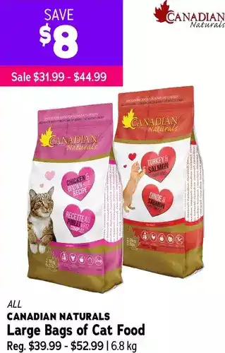 Ren’s Pets Depot Canadian naturals large bags of cat food offer