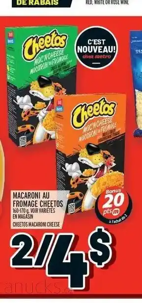 Metro Macaroni Au Fromage Cheetos offer