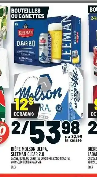 Metro Biére Molson Ultra offer