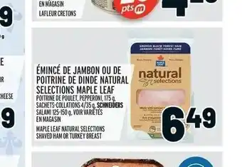Metro émincé De Jambon Ou De Poitrine De Dinde Natural offer