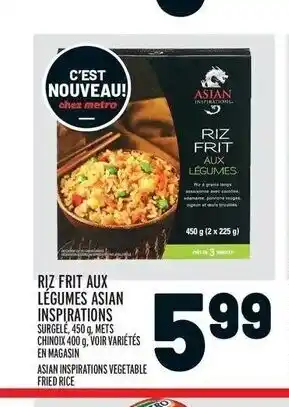 Metro Riz Frit Aux Legumes Asian Inspirations offer
