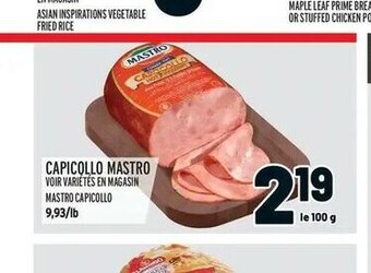 Metro Capicollo Mastro offer