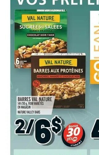 Metro Barres Val Nature offer