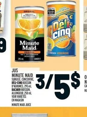 Metro Jus Minute Maid offer