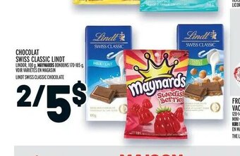 Metro Chocolat Swiss Classic Lindt offer