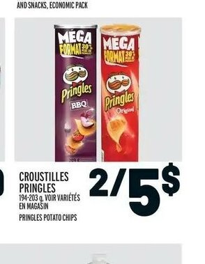 Metro Croustilles Pringles offer