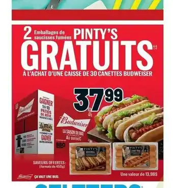 Metro Pinty's Gratuits offer