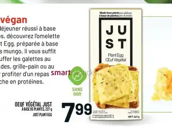Metro Oeuf Végétal Just offer