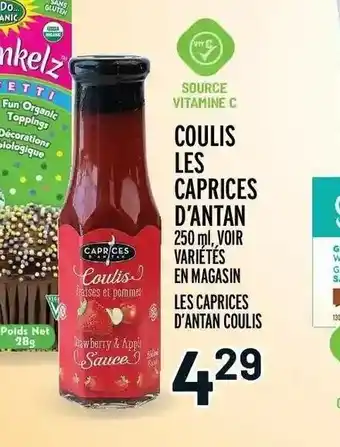 Metro Coulis Les Caprices offer