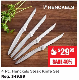 Kitchen Stuff Plus 4 pc. henckels steak knife set offer