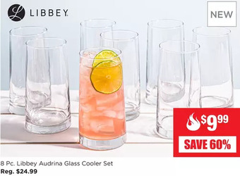 Kitchen Stuff Plus 8 pc. libbey audrina glass cooler set offer