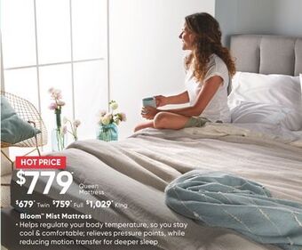 Sleep Country Bloom mist mattress offer