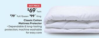 Sleep Country Classic cotton mattress protector offer