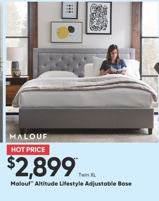 Sleep Country Malouf altitude lifestyle adjustable base offer