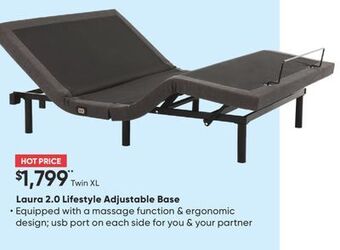 Sleep Country Laura 2.0 lifestyle adjustable base offer
