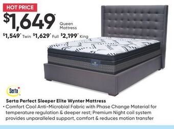 Sleep Country Serta perfect sleeper elite wynter mattress offer