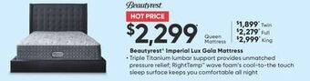 Sleep Country Beautyrest imperial lux gala mattress offer