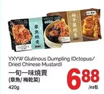 T&T Supermarket YXYW Glutinous Dumpling (Octopus/ Dried Chinese Mustard) 420g offer