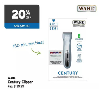 Ren’s Pets Depot Wahl century clipper offer