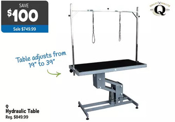 Ren’s Pets Depot Q hydraulic table offer