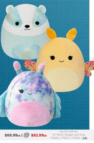 GameStop Squishmallows 20 moth, badger and slug offer