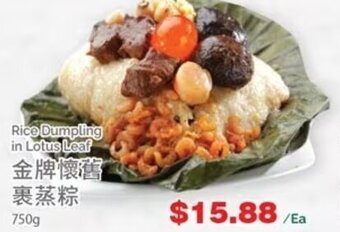 T&T Supermarket Rice Dumpling in Lotus Leaf 750g offer