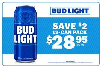 The Beer Store Bud light 12-can pack offer