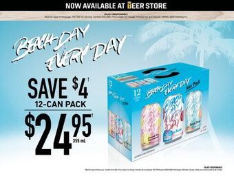 The Beer Store Beach day every day 12-can pack offer