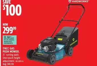 Canadian Tire Yardworks 174cc gas push mower offer